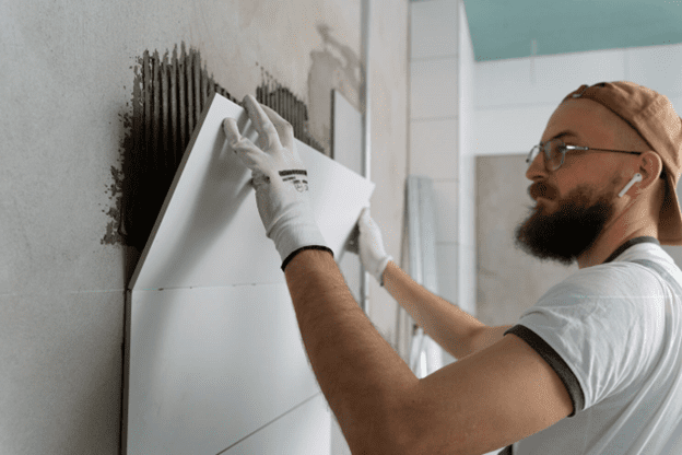 Bathroom wall tiling